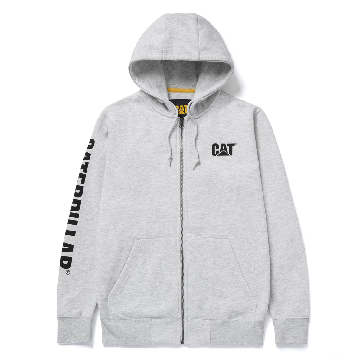 CAT Zip Hoodie Banner Gr. L grau  Bild 1