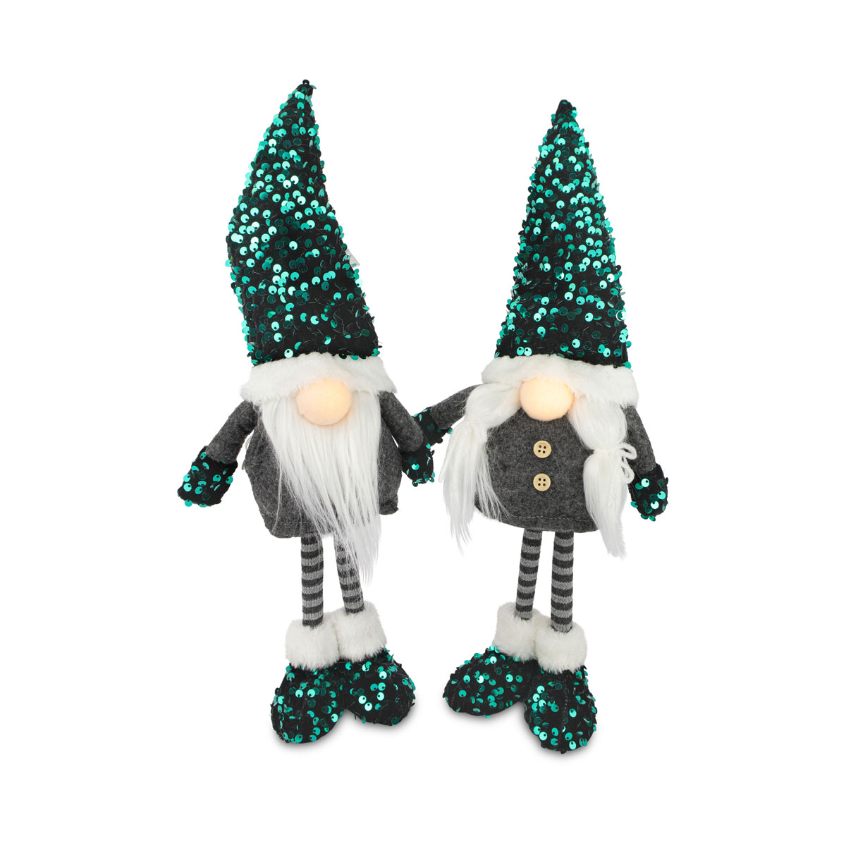 Dekowichtel zum Stellen mit LED-Nase grün 16 x 10 x 42 cm Bild 1