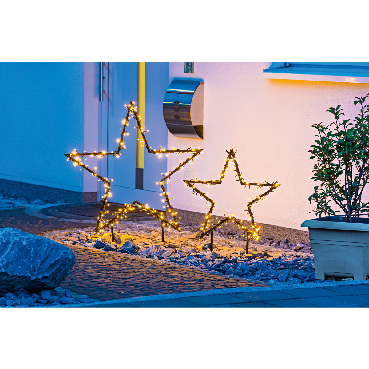 Gartenstecker „Stern“, 250 LEDs, Außen, 5m Zuleitung