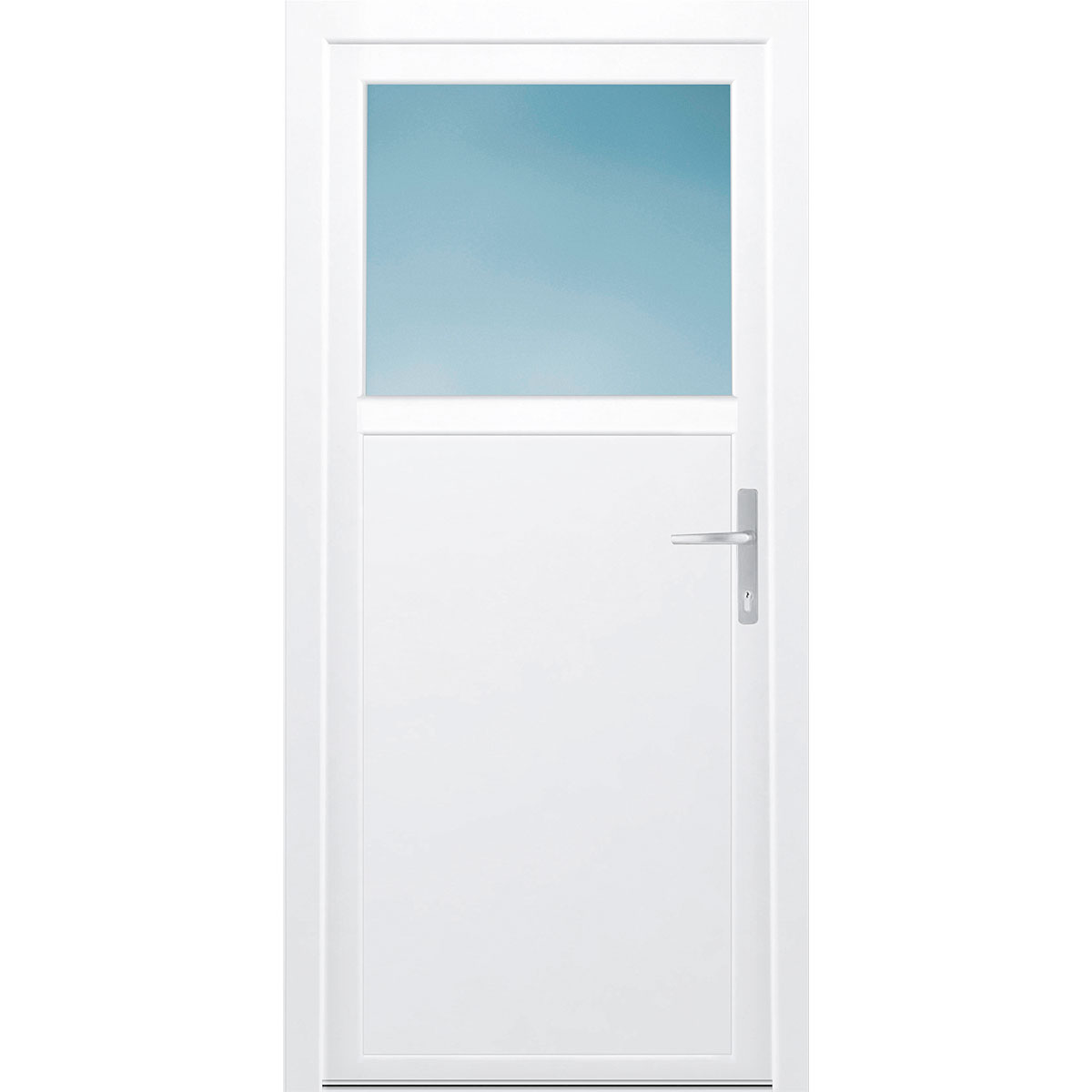 Kunststoff-Nebeneingangstür F02 Easy weiß rechts 98 x 200 cm