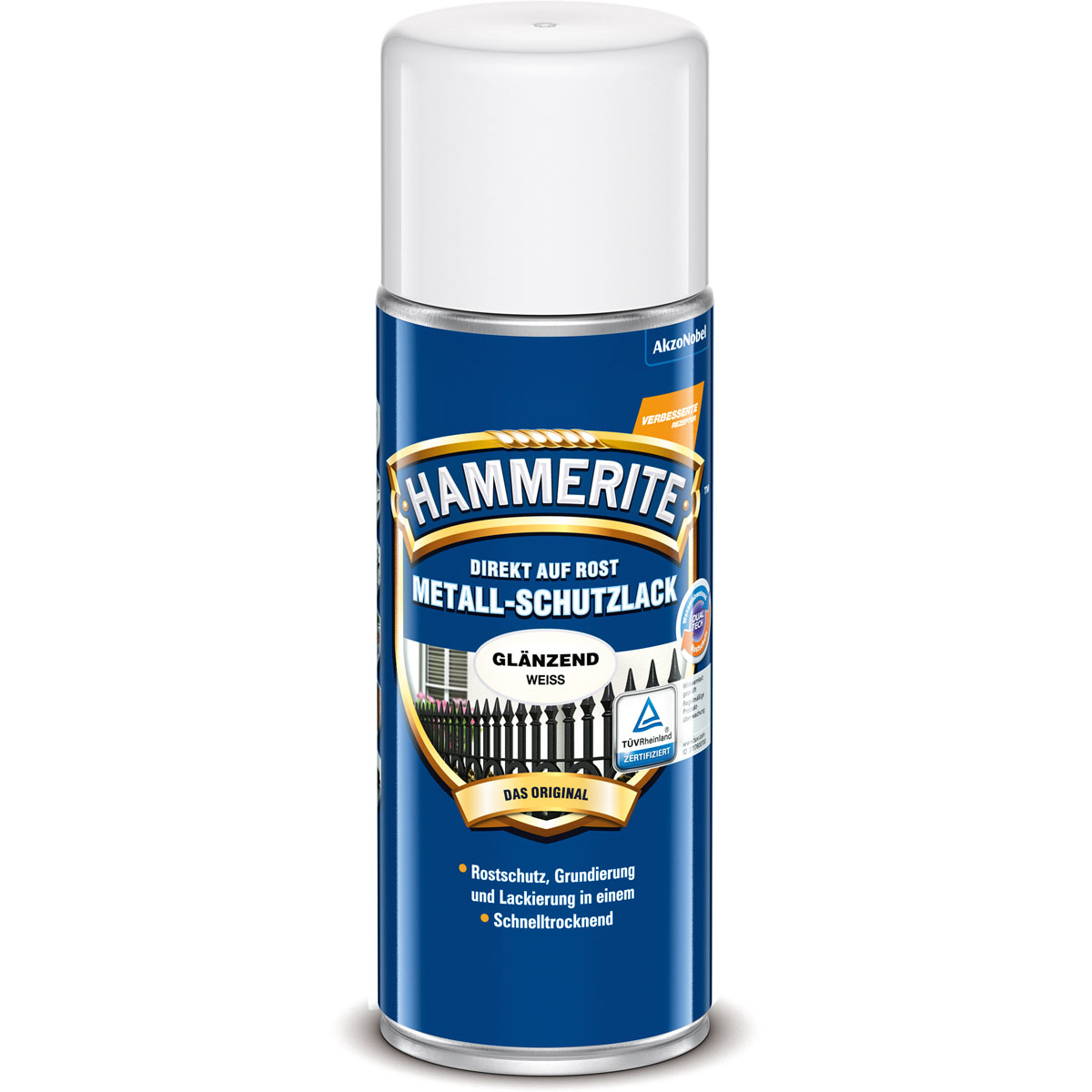 Hammerite Metallschutzlack-Spray glänzend-weiß 400 ml