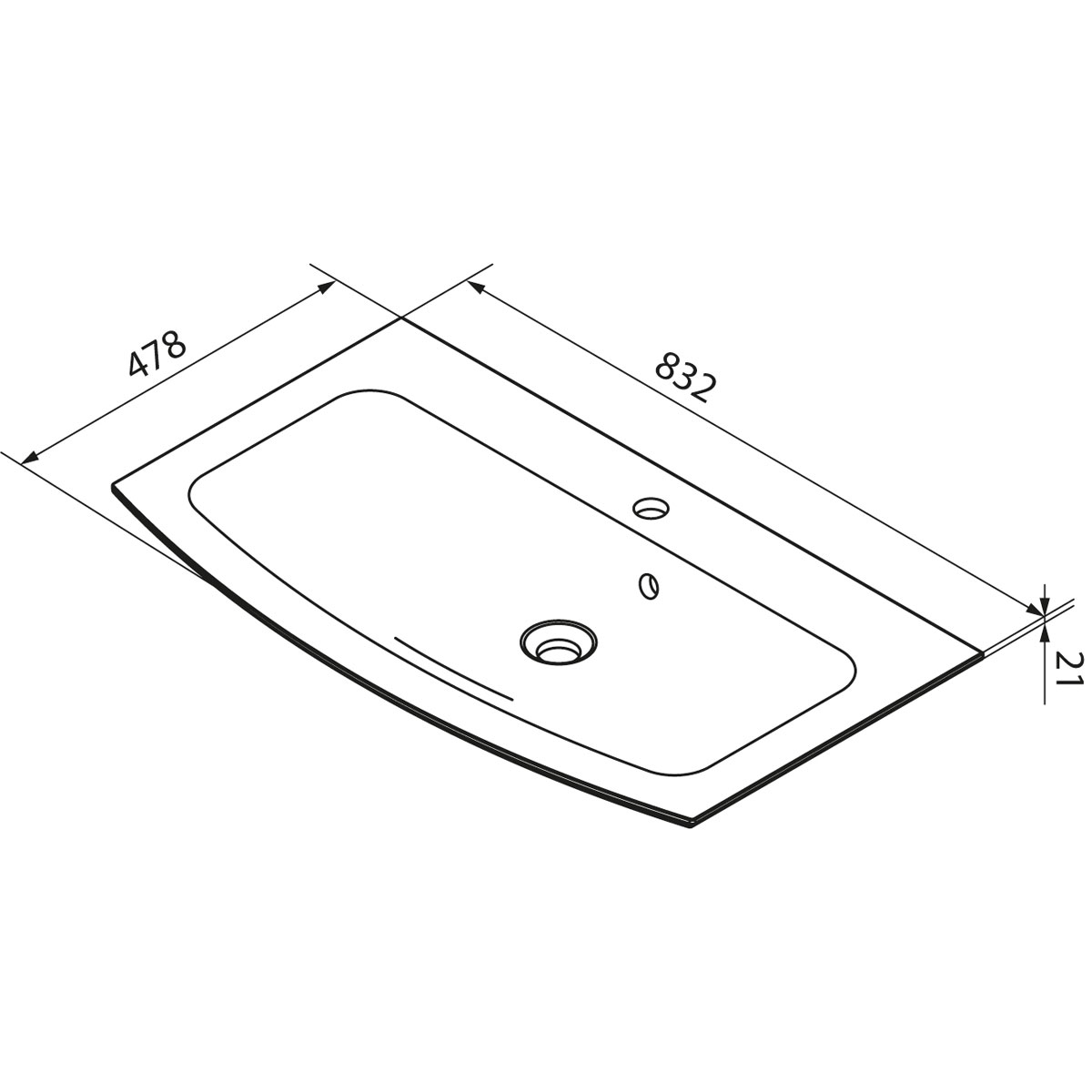 Fackelmann  Waschtisch-Set B.Style 832 x 543 x 478 mm Nature Oak Bild 8