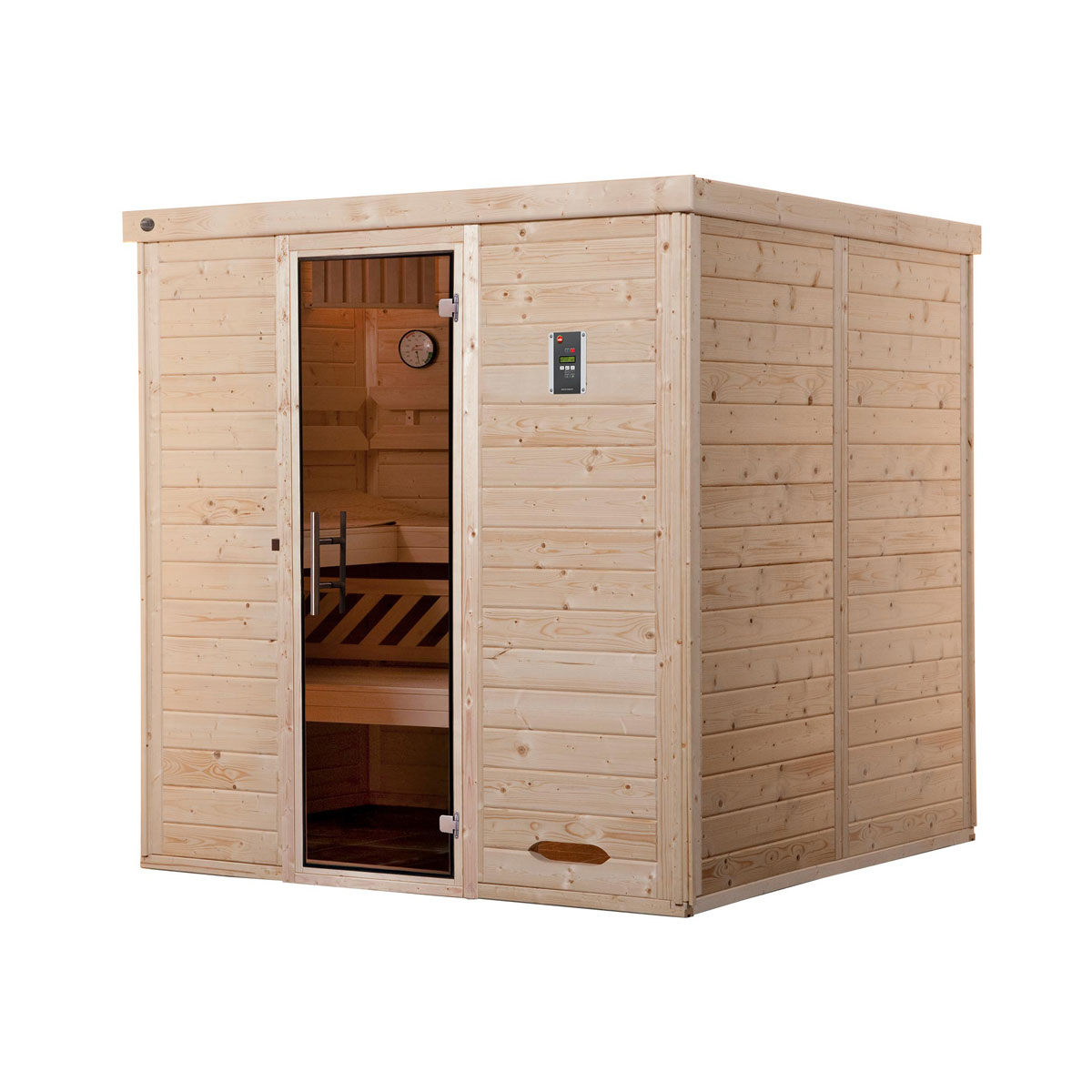 Weka  Premium Massivholz-Elementsauna Kemi Größe 3 Sparset 7,5 kW OS