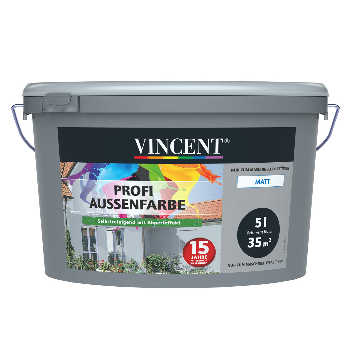 Vincent FassadenfarbeProfi Aussenfarbe MIX IT! matt 5 l