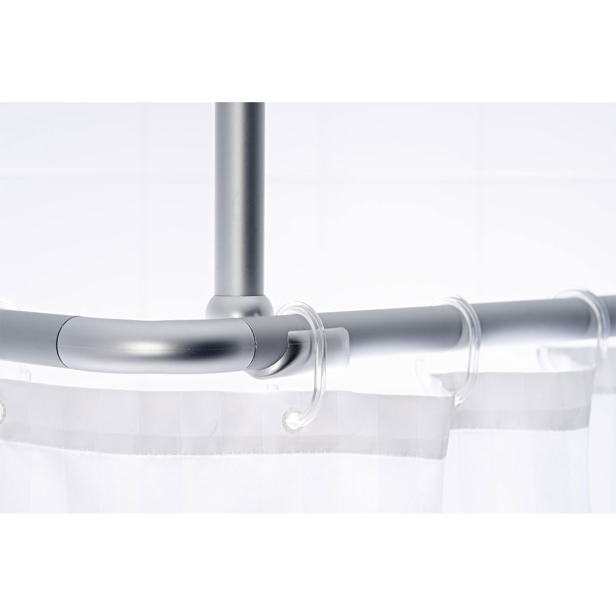 Valblue  Deckenstütze für 25 mm Duschgestänge 55 cm weiß Aluminium Bild 2