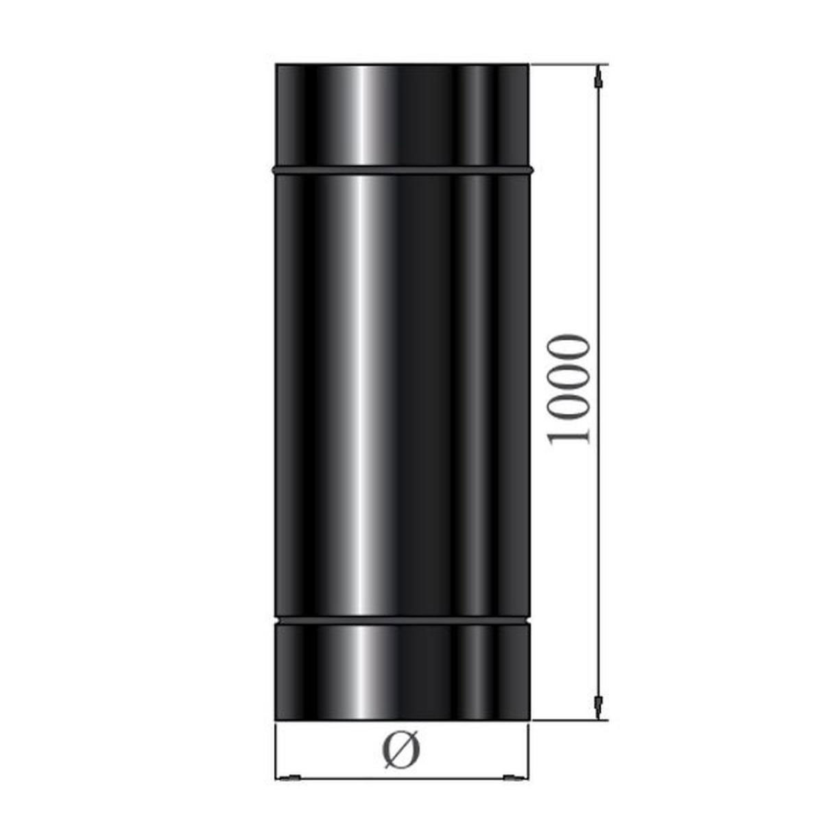 MyFireTool  Rauchrohr Ø 120mm 1000 mm 0,6 mm blau