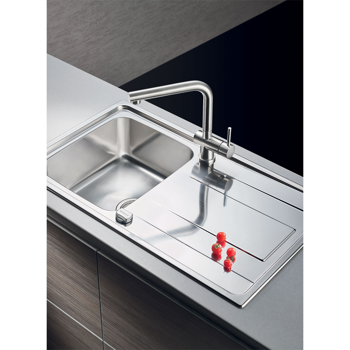 Pyramis  Edelstahl-Einbauspüle ALEA 86 x 50 cm 1B 1D Bild 3