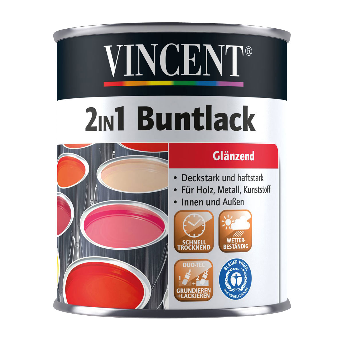 Vincent 2in1 Buntlack safrangelb glänzend 375 ml