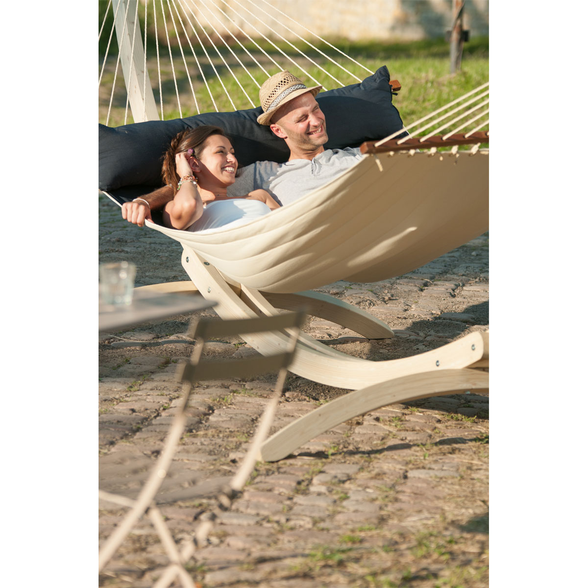 La Siesta Gefütterte Kingsize-Stabhängematte Alabama Navy Blue Bild 2