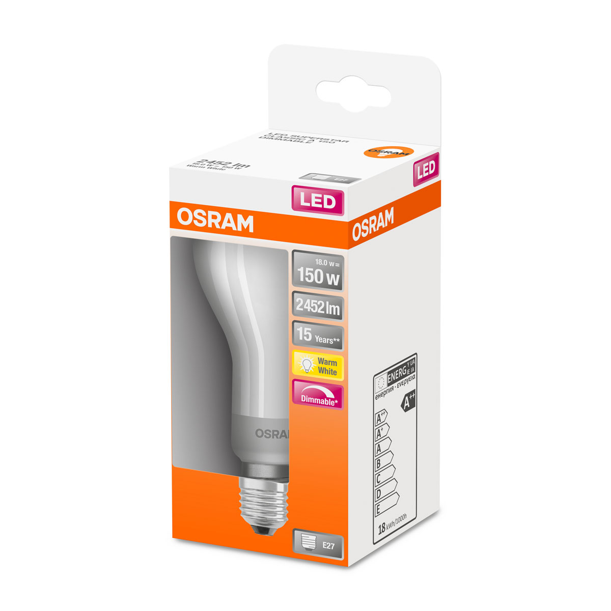 Osram LED-Glühlampe E27 dimmbar 150W matt Bild 2