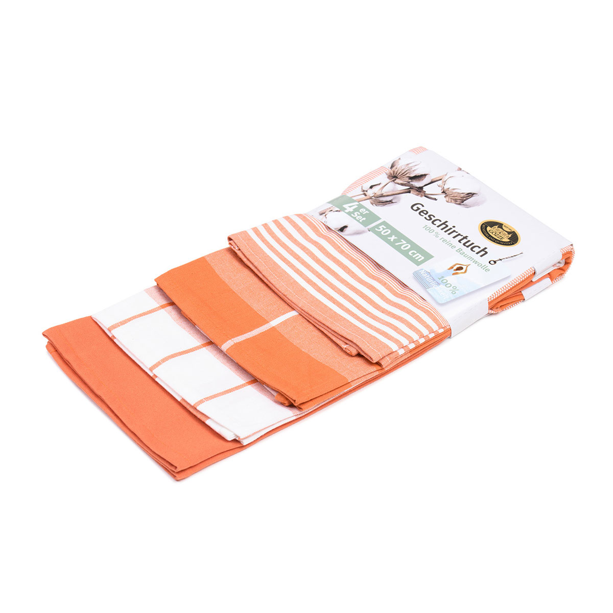 Gözze Geschirrtücher 100% Baumwolle 4er Pack 50x70cm terra Bild 2