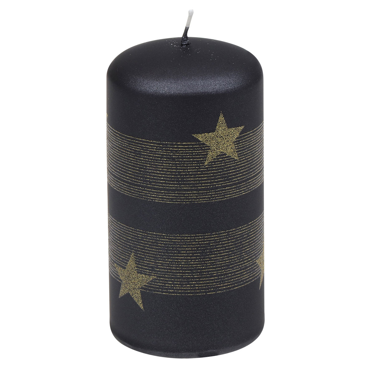 Stumpenkerze Melia 110 mm schwarz