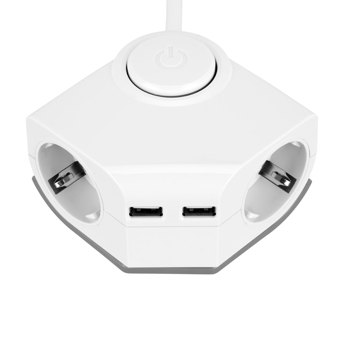 REV Ritter Steckdosenleiste-Eckmontage 2fach 2xUSB inkl Schalter 1,5m Bild 2