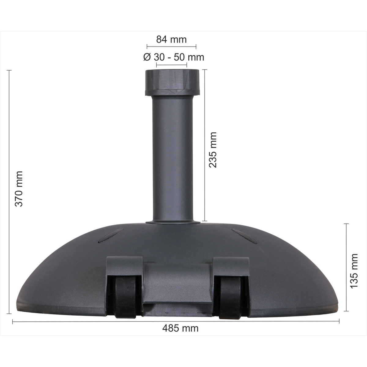Schneider Schirme Beton-Schirmständer 40 kg halbrund anthrazit Bild 5