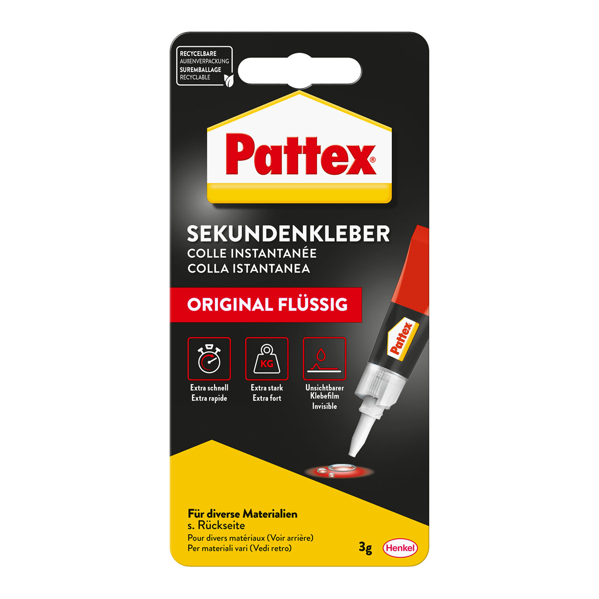 Pattex Sekundenkleber Flüssig 3 g Bild 1