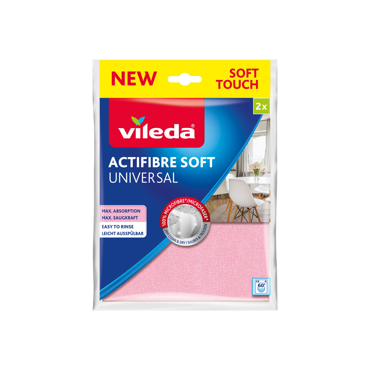 Vileda Allzwecktuch Actifaser 2 Stück Vileda Allzwecktuch Actifaser 2 Stück