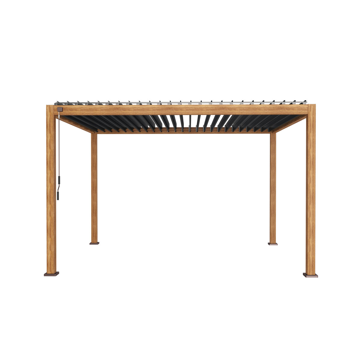 Pergola 111 Deluxe Dark Oak Holzoptik 300 x 250 x 600 cm Bild 1