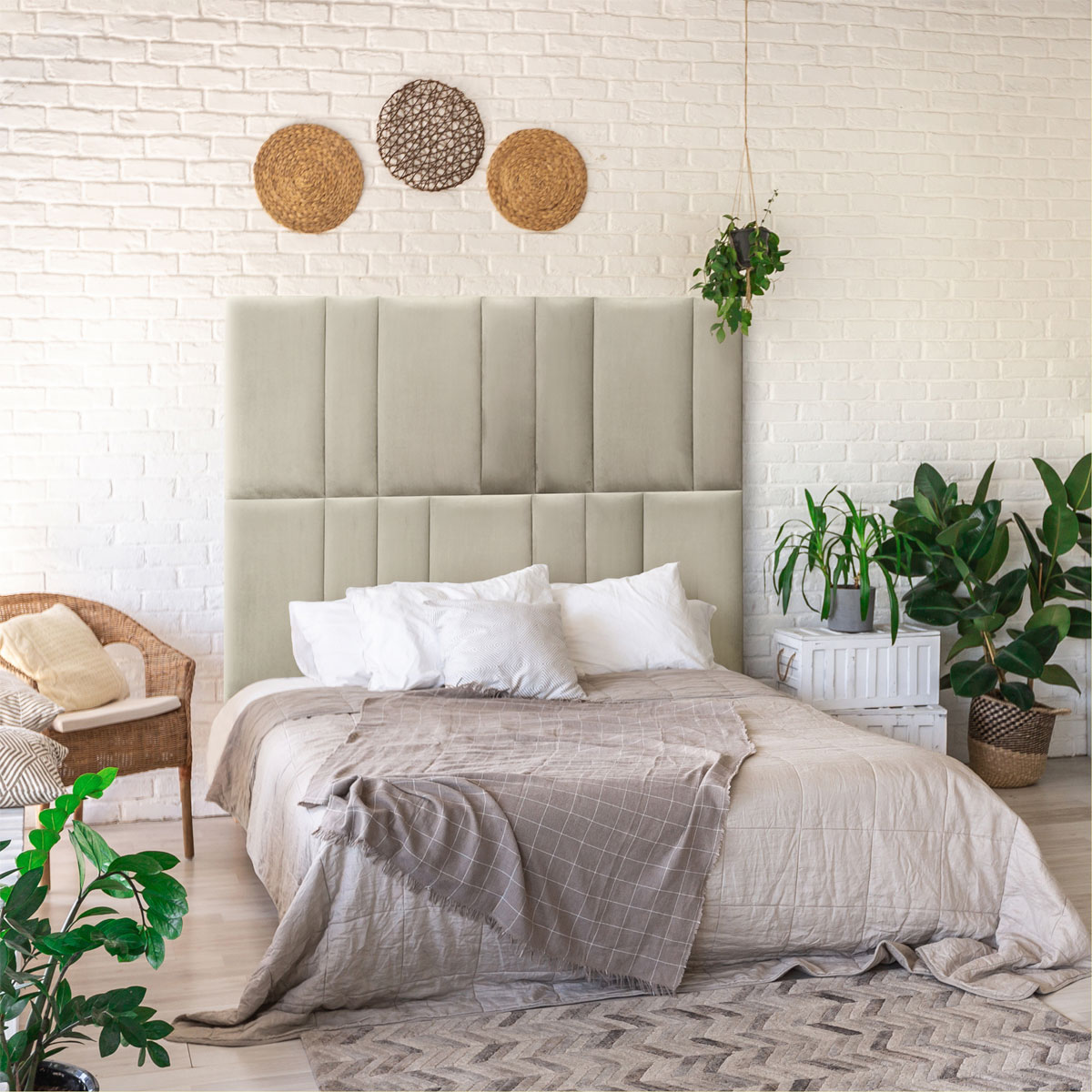 Mollis Polsterpaneele beige 60 x 30 cm Bild 2