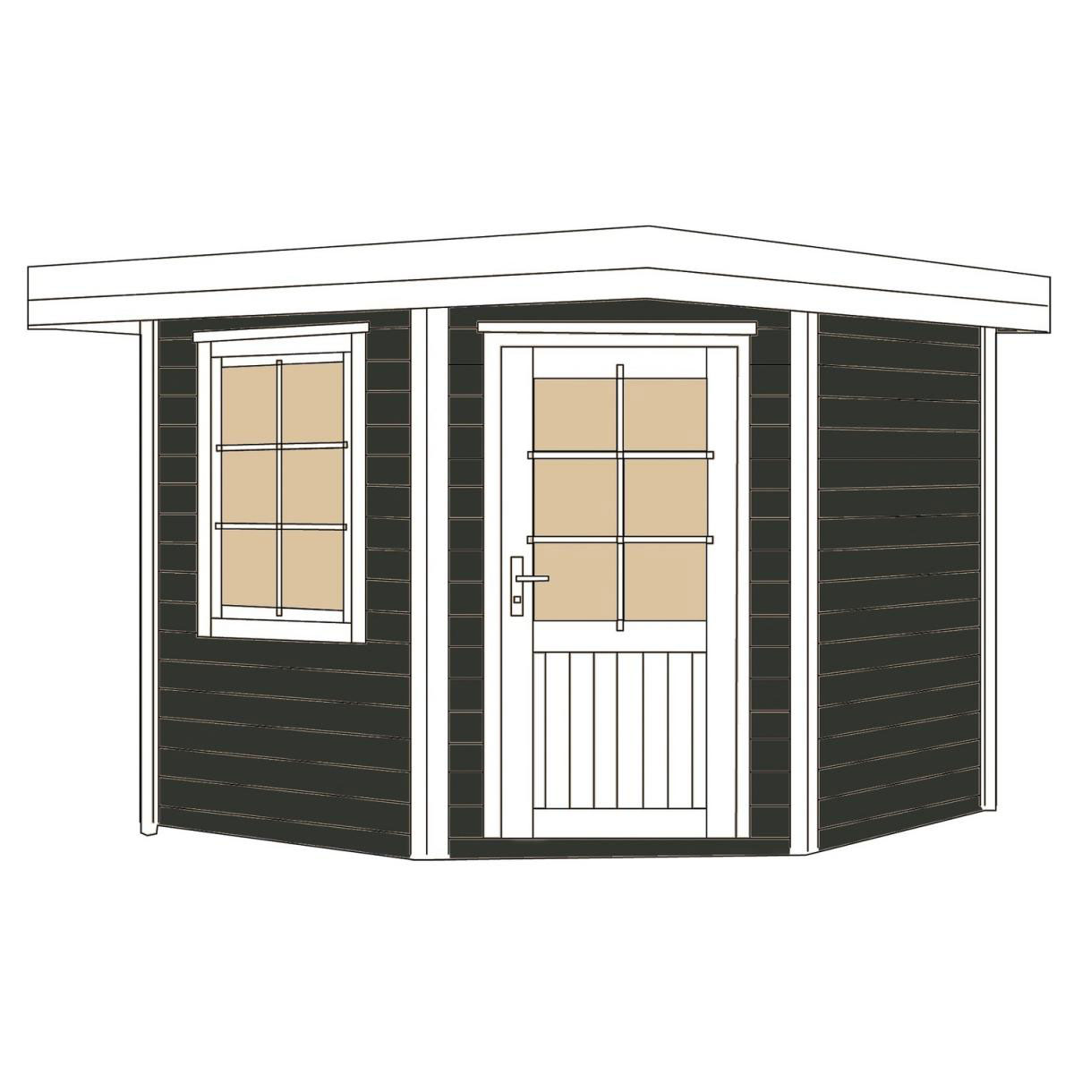 Weka Designhaus 213 5-Eck 278 x 278 x 237 cm schwarz Bild 3