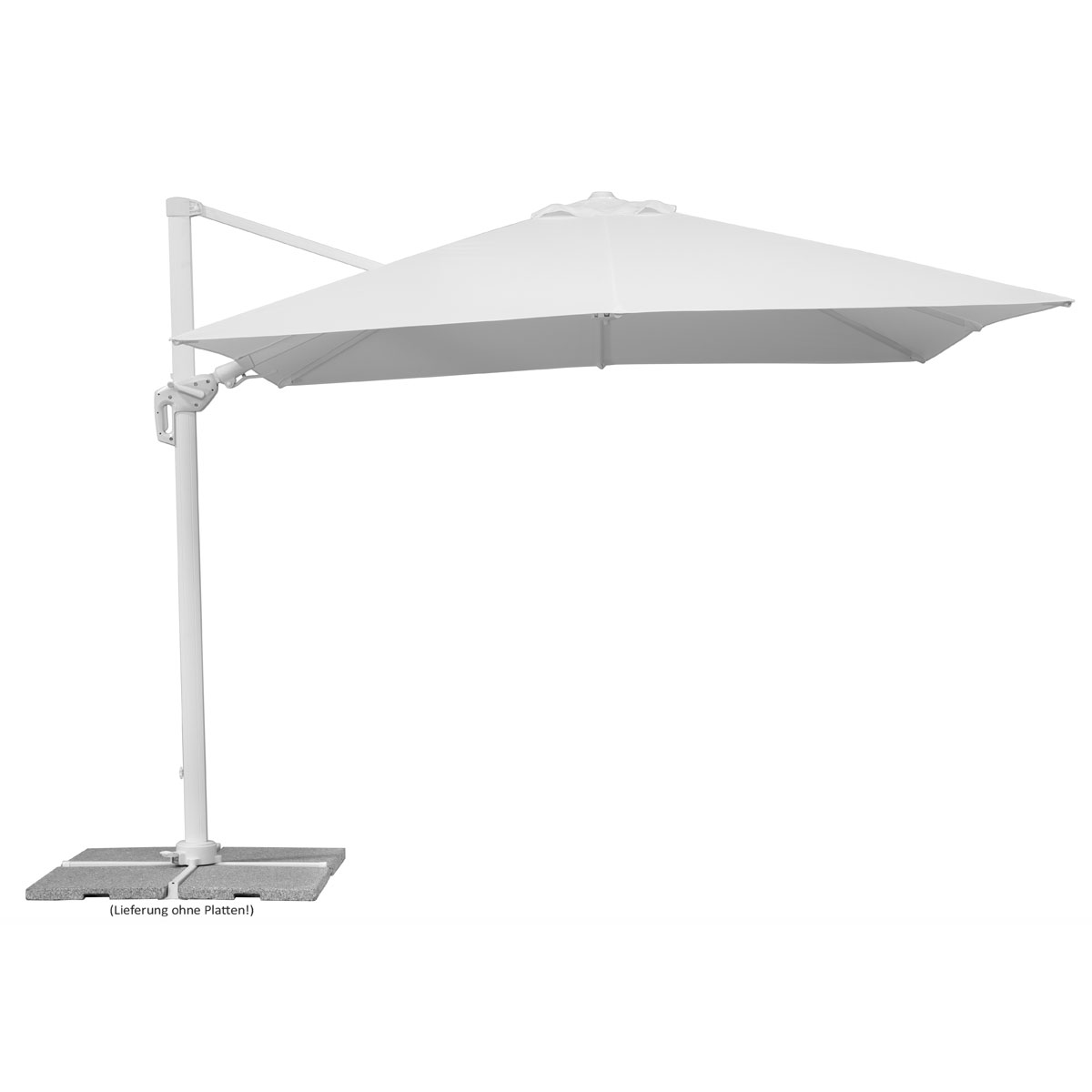 Schneider Schirme Ampelschirm Rhodos Twist Bianco 300 x 300 cm weiß