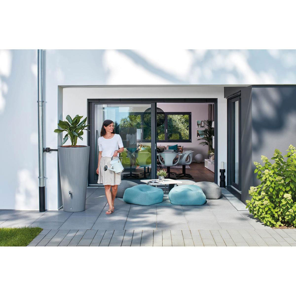 Garantia LINUS 2in1 Regenspeicher 220 L zinkgrau Bild 2