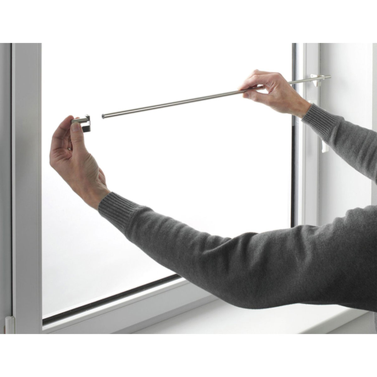 Gardinia Gardinenstange Filigrano Kugel 50-80 cm Durchmesser 8/10 cm Edelstahl-optik Bild 4