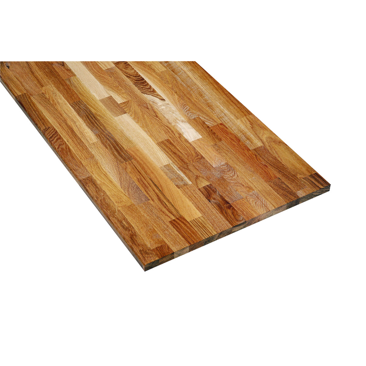 Massivholz-Arbeitsplatte Eiche geölt 240 x 63,5 x 2,7 cm Bild 1