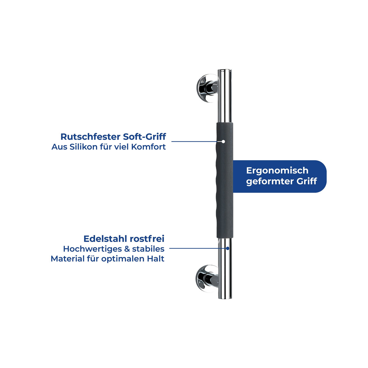 Wenko  Edelstahl Wandhaltegriff Secura 40,5 cm Bild 11
