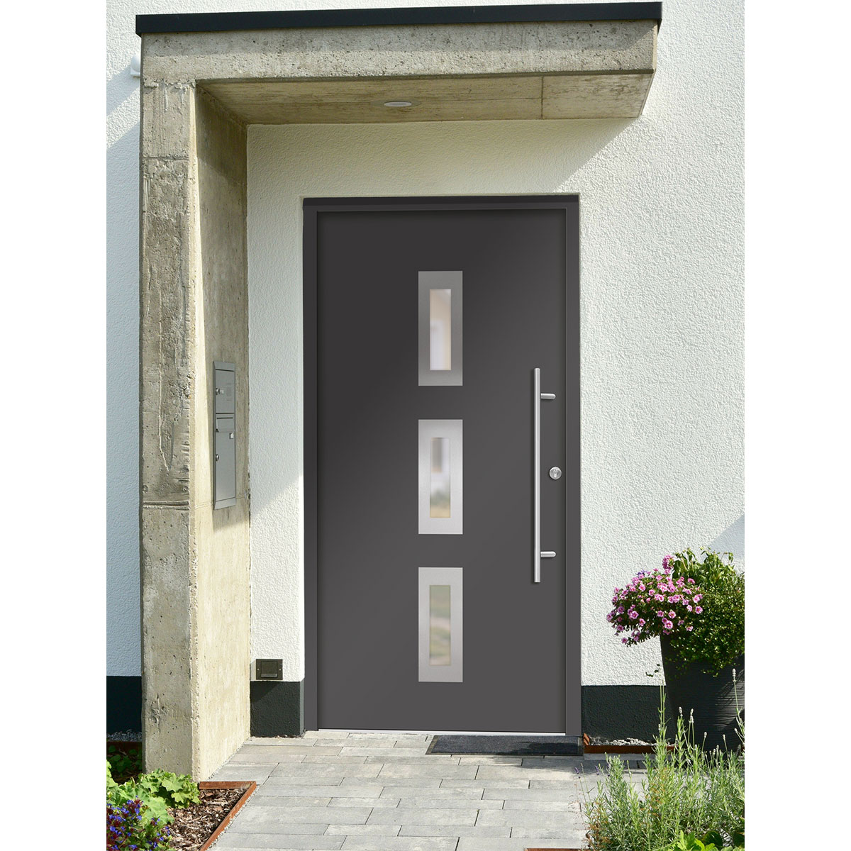 SplenDoor  Premium-Haustür Passivedoor Aalborg energiesparend anthtazit 110 x 210 cm rechts Bild 2