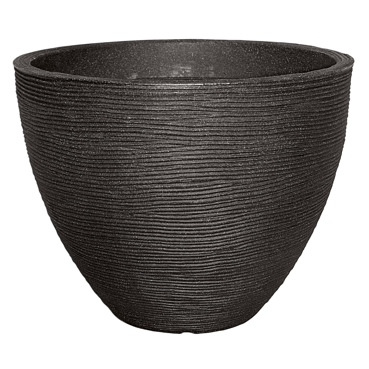 Pflanzgefäß Rillenoptik 31 x 40 cm anthrazit Bild 1