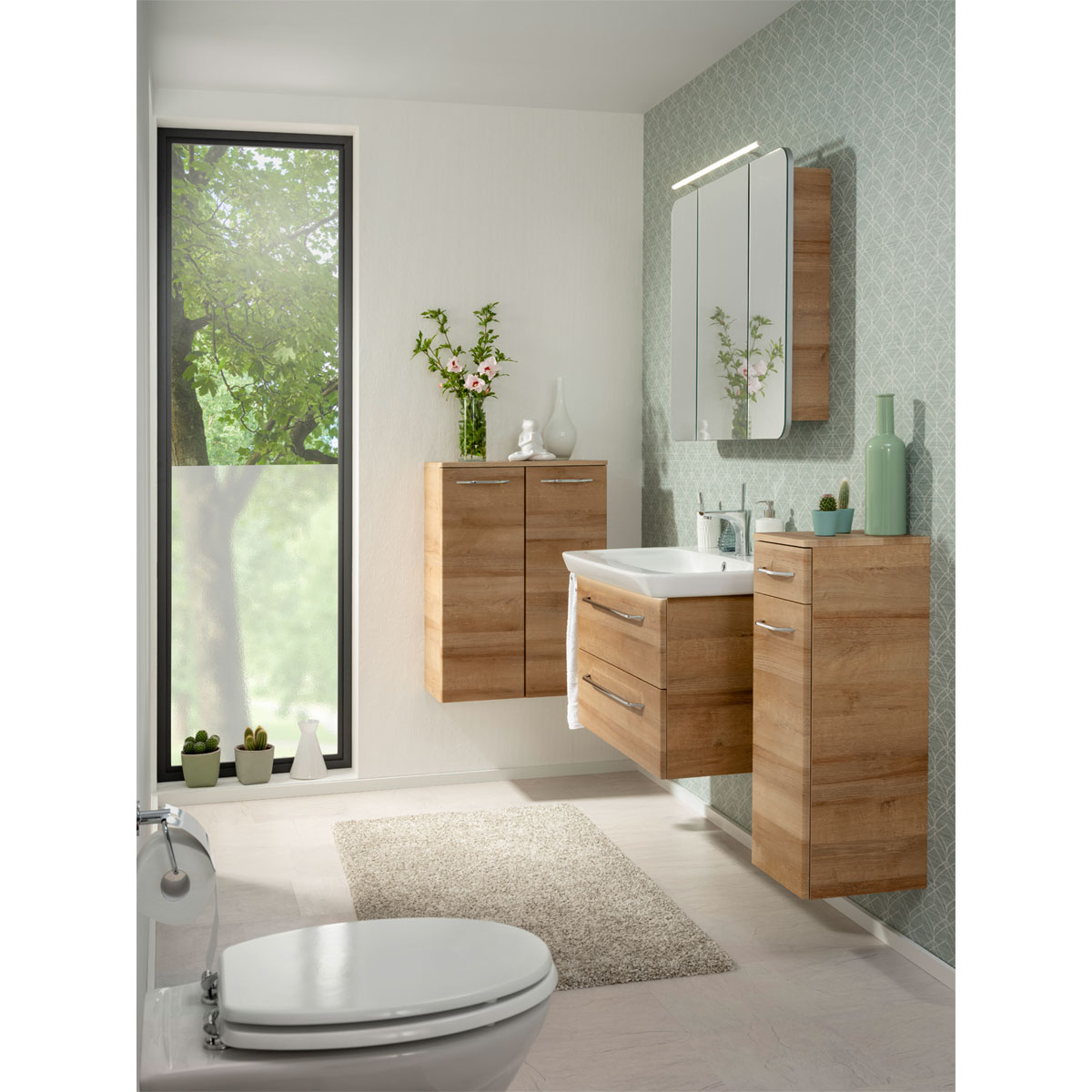 Fackelmann Keramik-Waschtisch Milano 88,5 x 17 x 54,5 cm weiß Bild 4