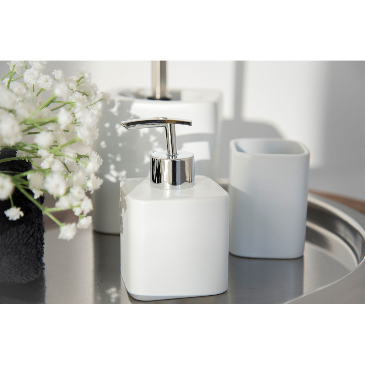 Wenko Seifenspender Hexa weiß 290 ml Bild 3