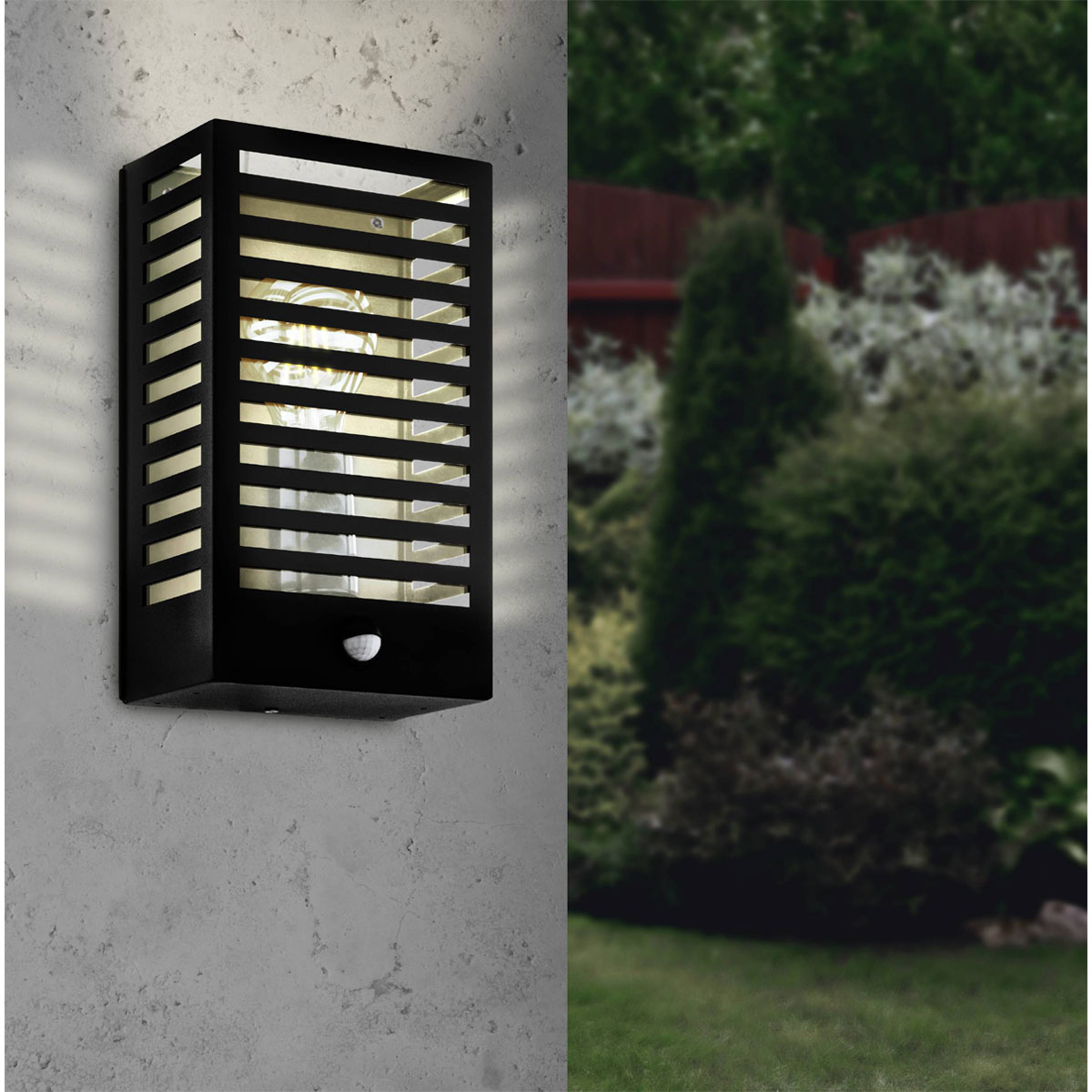 Eglo  LED Außenleuchte Alamonte 3 schwarz inkl. Sensor
