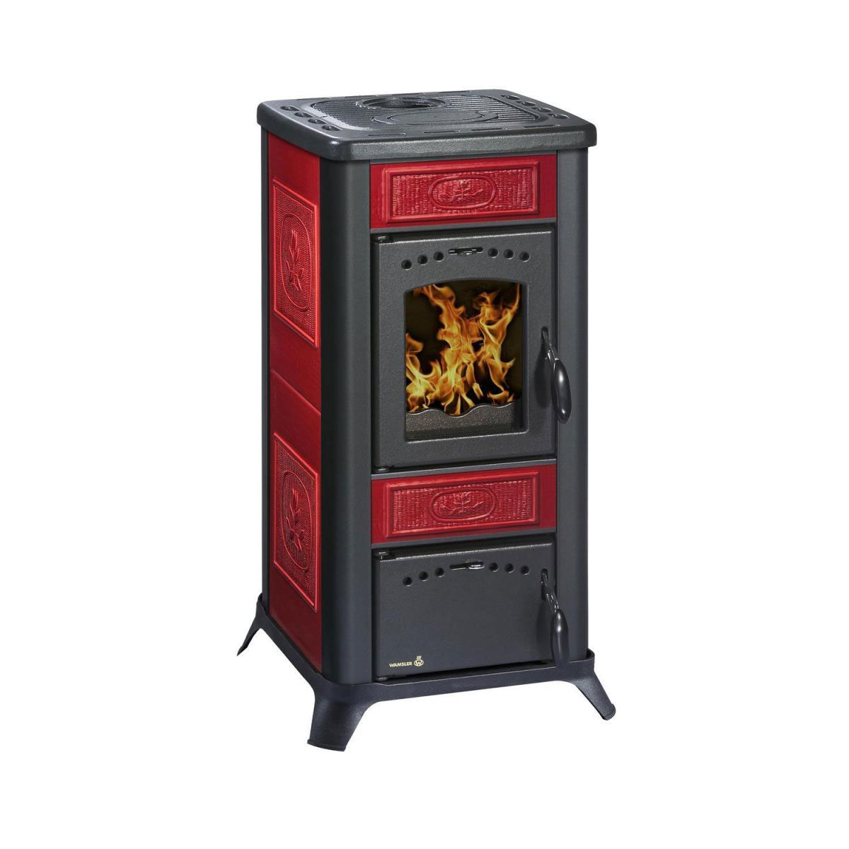 Wamsler Kaminofen Romantik Keramikbordeaux 7,5 KW, Abgasanschluss 130 mm Bild 1