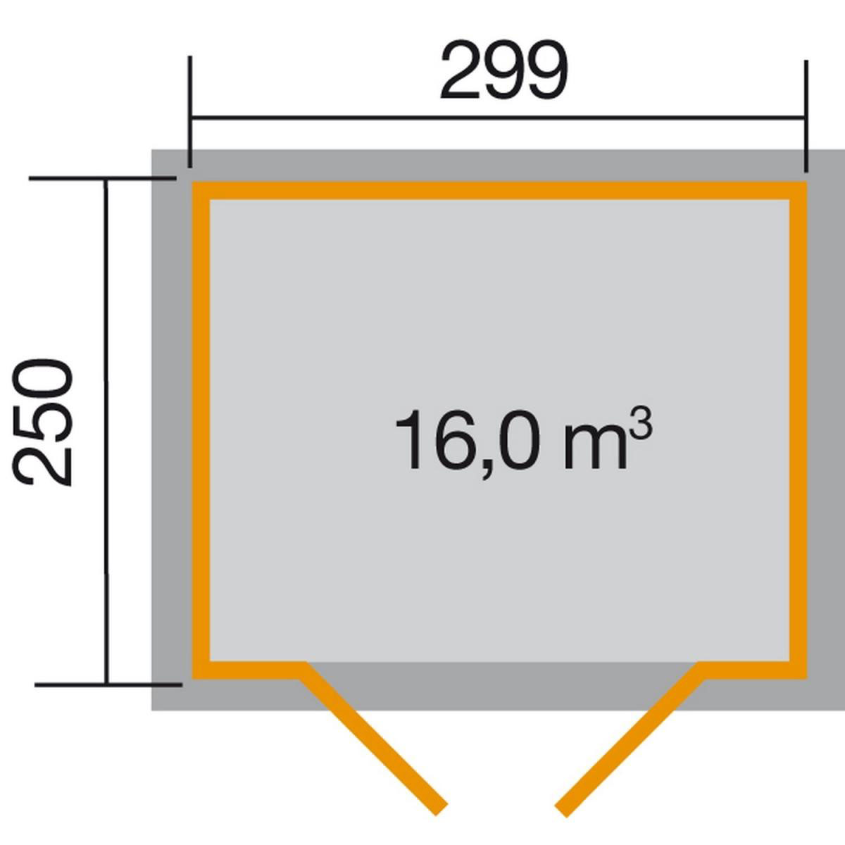 Weka Gartenhaus 323 Größe 4 330 x 273 x 232 cm Bild 2