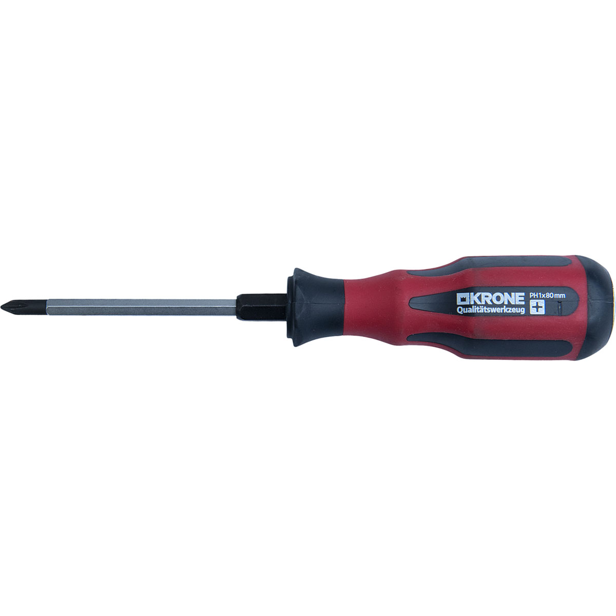 Krone Schraubendreher Profi mit Schlagkappe PH1 80 mm Krone Schraubendreher Profi mit Schlagkappe PH1 80 mm