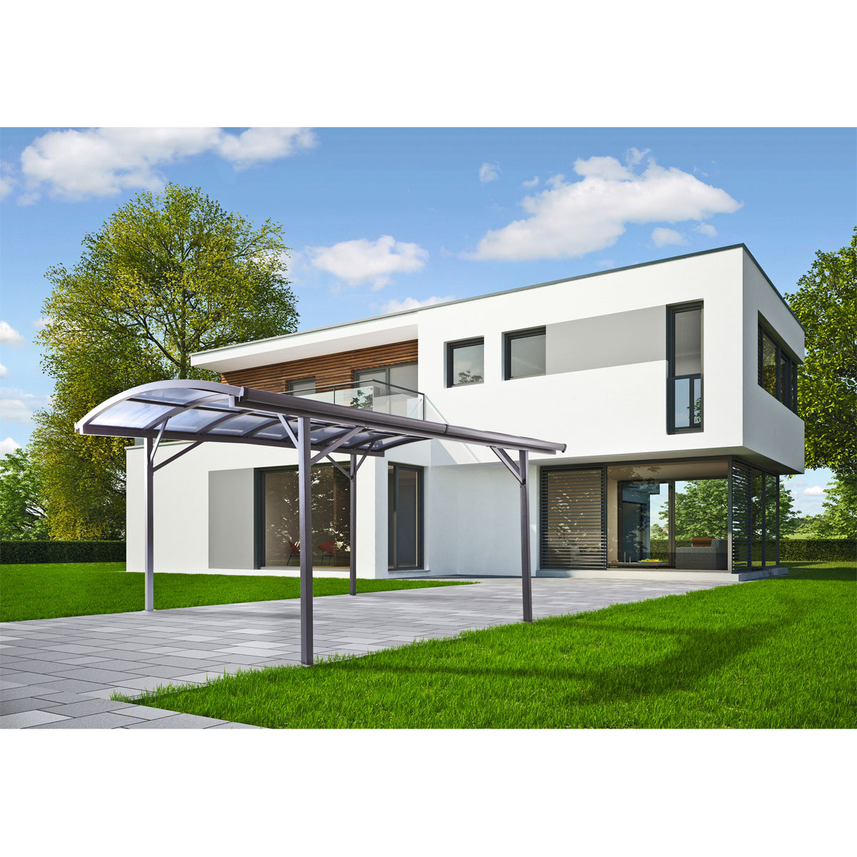 Durabil Aluminium-Carport antrahzit 2,9 x 2,4 x 5 m Bild 9