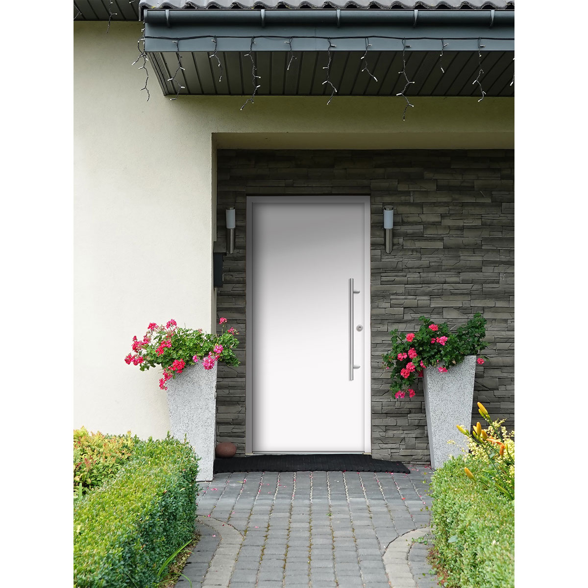 SplenDoor  Premium-Haustür Passivedoor Ribe RC2 energiesparend einbruchsicher weiss 100 x 210 cm rechts Bild 2