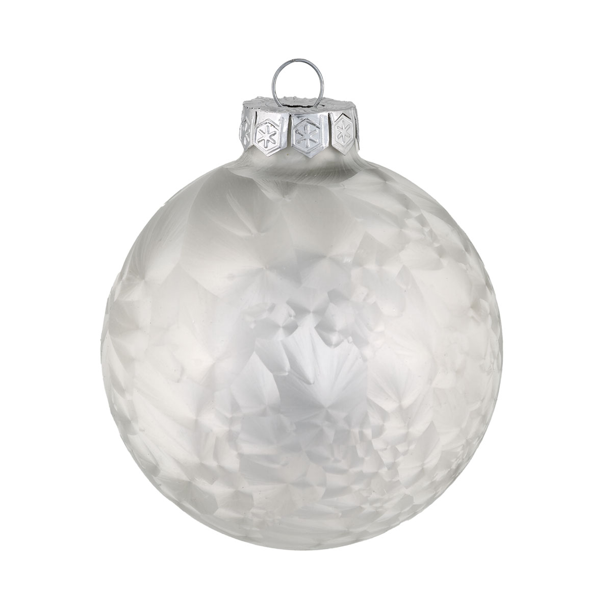 Ambientis Glaskugel Eislack silber Bild 2
