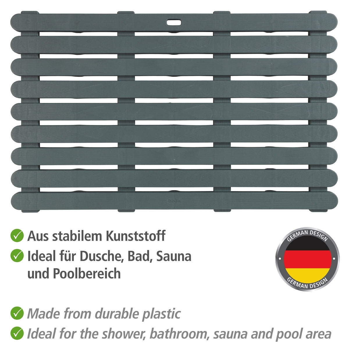 Wenko  Badematte Indoor und Outdoor Grau 50 x 80 cm Bild 3