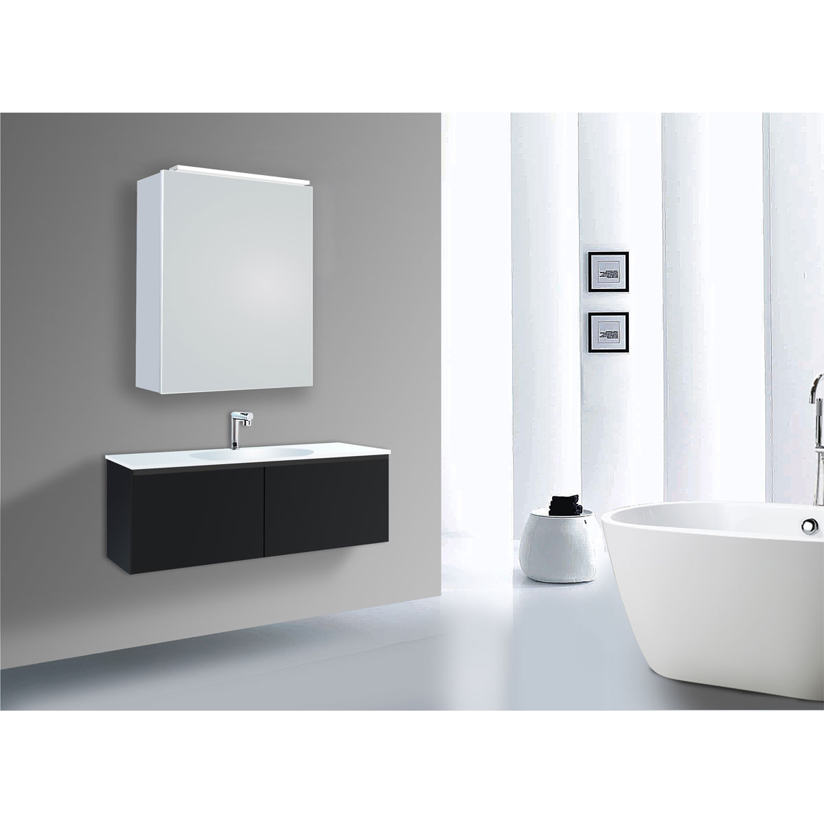 DSK  Design LED Spiegelschrank Aluminio Vegas 50 x 60 cm Bild 7