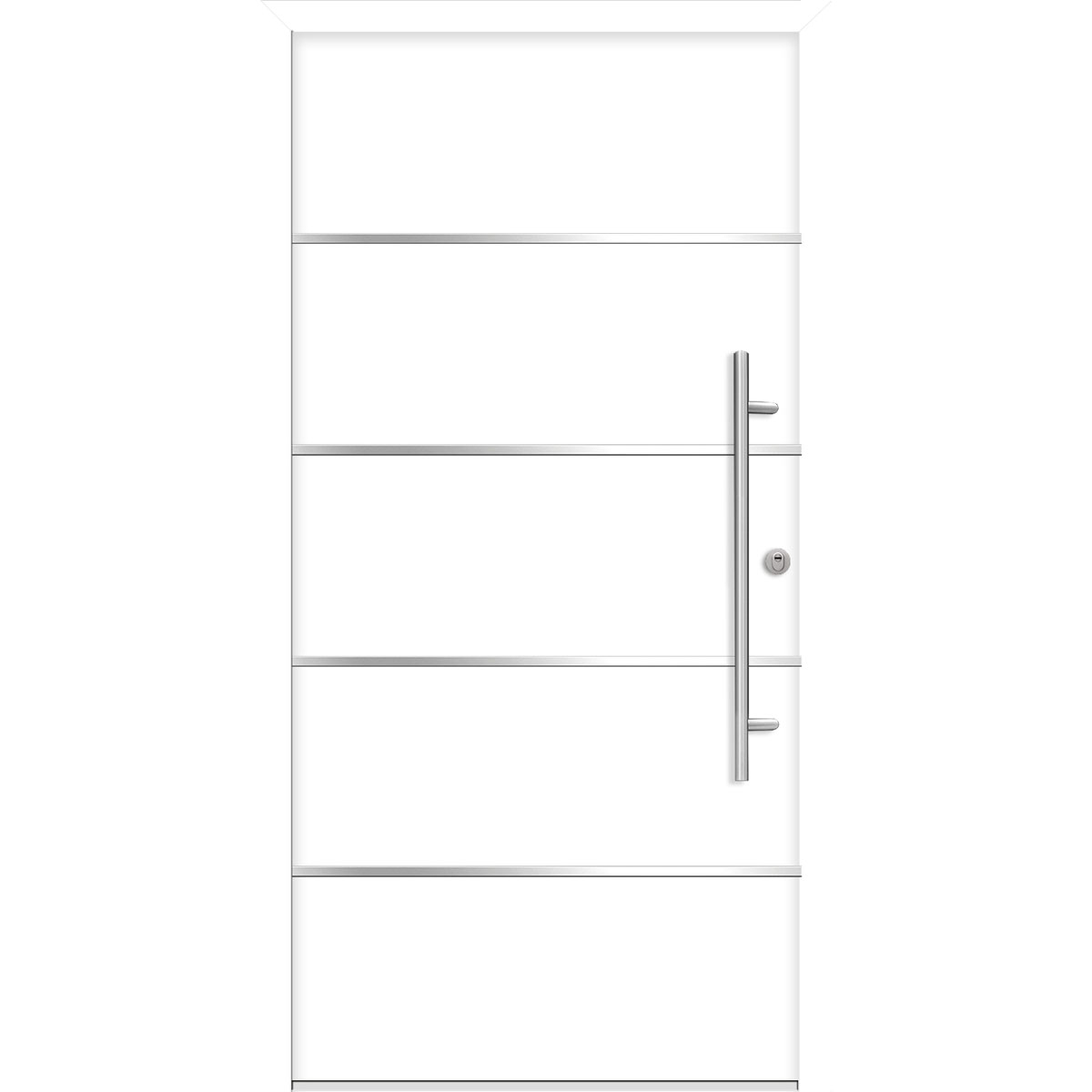SplenDoor  Premium-Haustür Passivedoor Visby RC2 energiesparend einbruchsicher weiss 110 x 210 cm rechts
