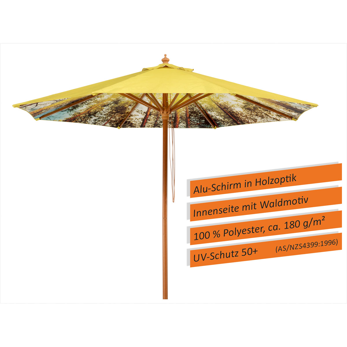 Schneider Schirme Sonnenschirm Malaga Durchmesser 300 cm Forest Bild 6