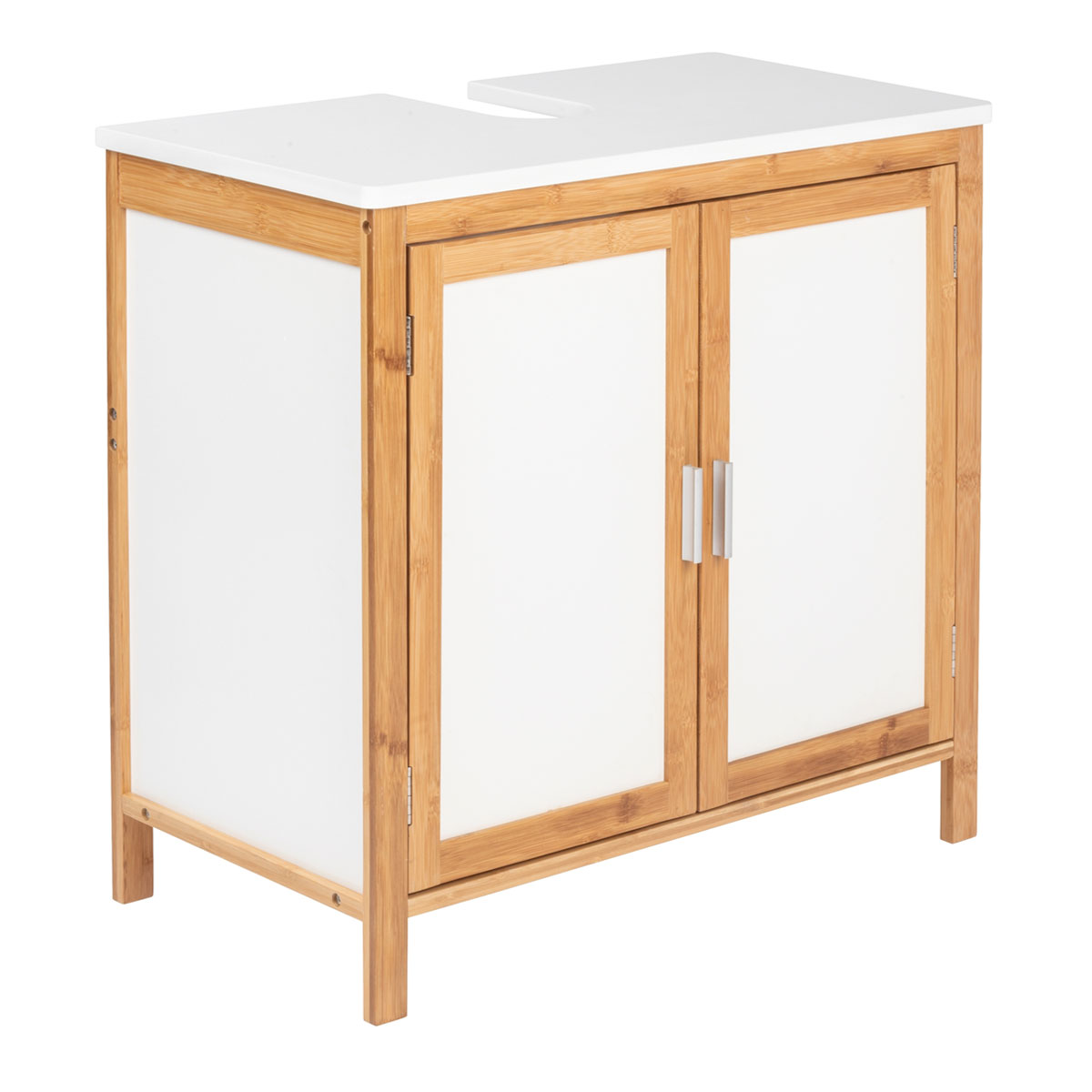 Wenko  Waschbeckenunterschrank Finja Waschbecken-Unterregal aus Bambus/MDF