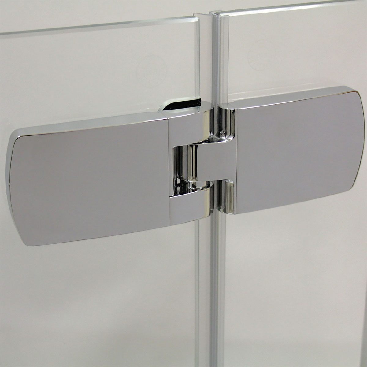 Breuer  QUICK72 Drehtür mit Festteil Avanta für Seitenwand Anschlag rechts Alu chromeffekt Klarglas 900 mm Bild 3