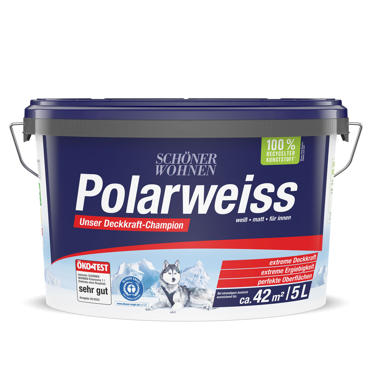 Schöner Wohnen Farbe Wand- und Deckenfarbe Polarweiß 5 L