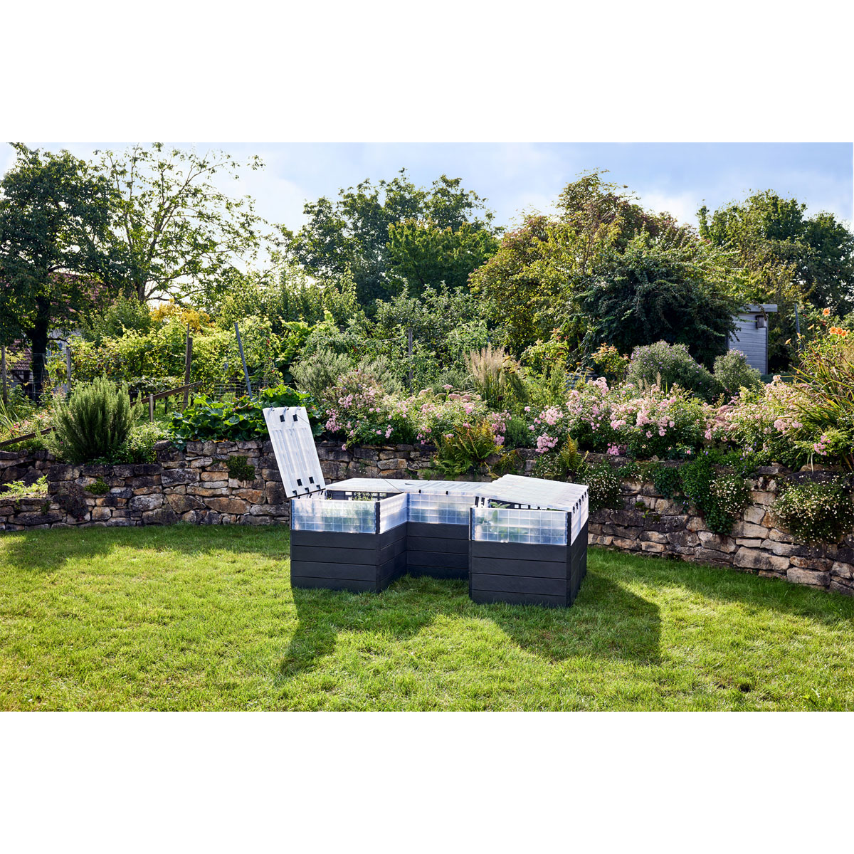 Garantia  Hochbeet Ergo Quadro TurboPlus U L 80t Stone, inkl. FLORA Wassersparsystem Bild 4