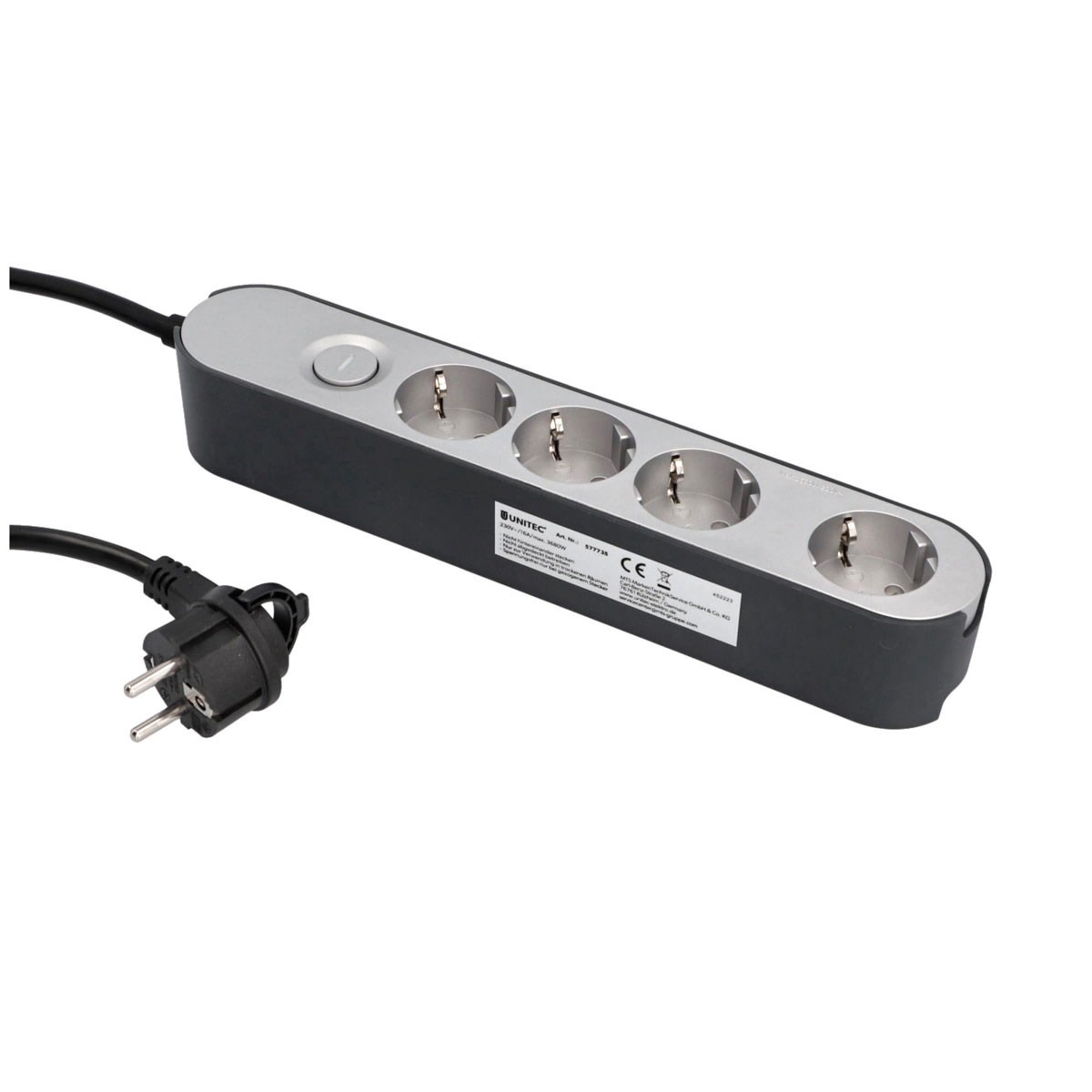 Steckdosenleiste GREENLINE silber/anthrazit Bild 4