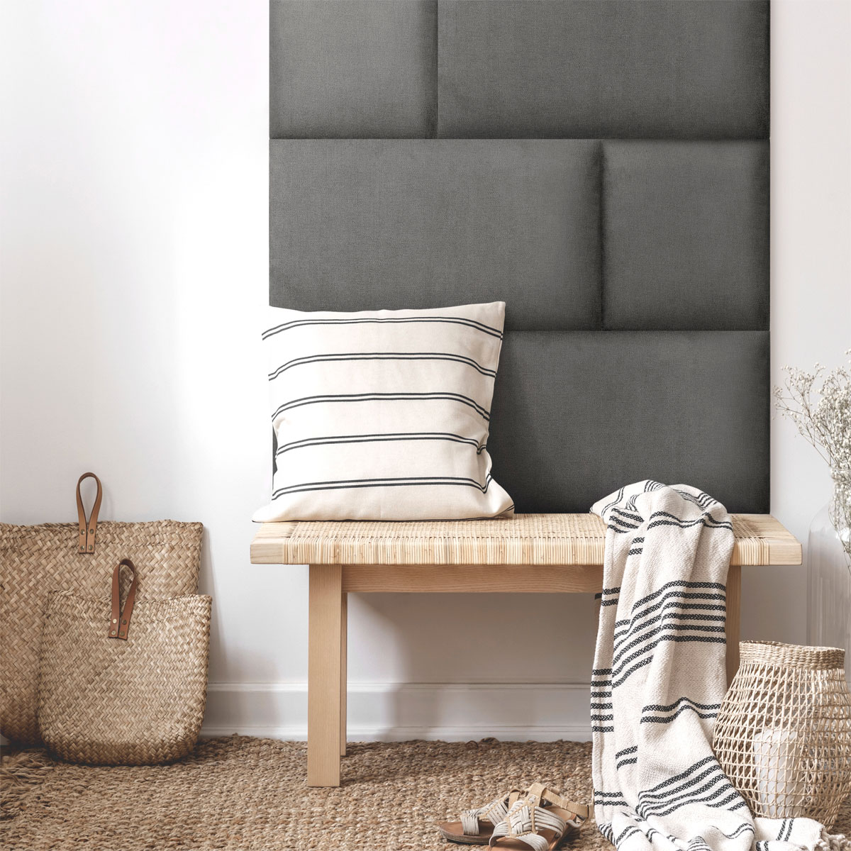 Mollis Polsterpaneele grau 60 x 30 cm Bild 2