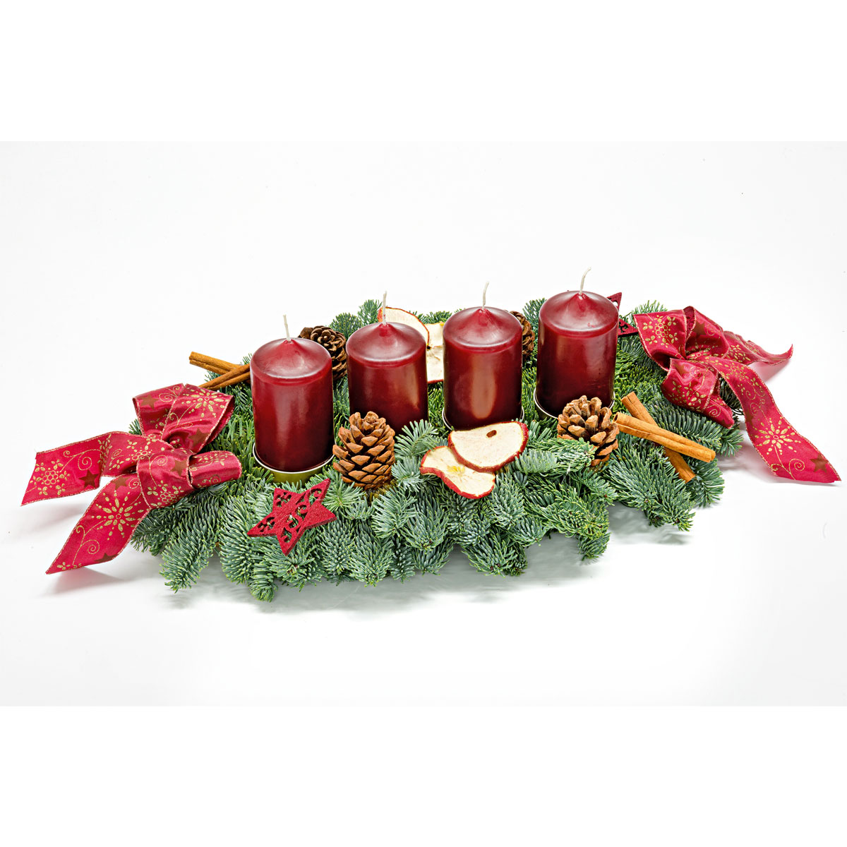 Adventskranz lang 4 Kerzen Bild 1